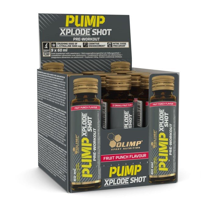 Pump Xplode Shot, Fruit Punch - 9 x 60 ml. - VitaeSupps