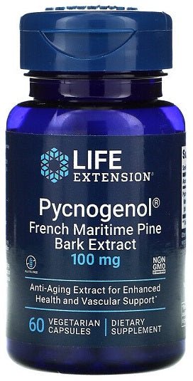 Pycnogenol French Maritime Pine Bark Extract, 100mg - 60 vcaps - VitaeSupps