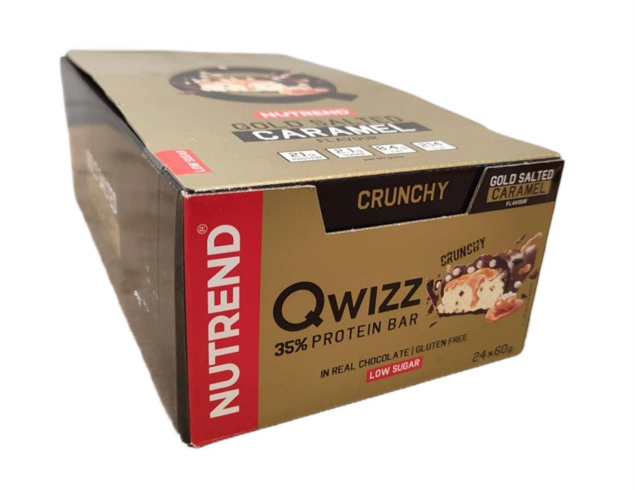 Qwizz 35% Protein Bar, Gold Salted Caramel - 24 x 60g - VitaeSupps