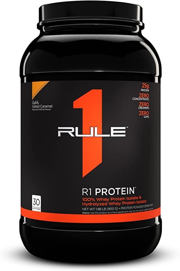R1 Protein, Lightly Salted Caramel - 900 grams - VitaeSupps