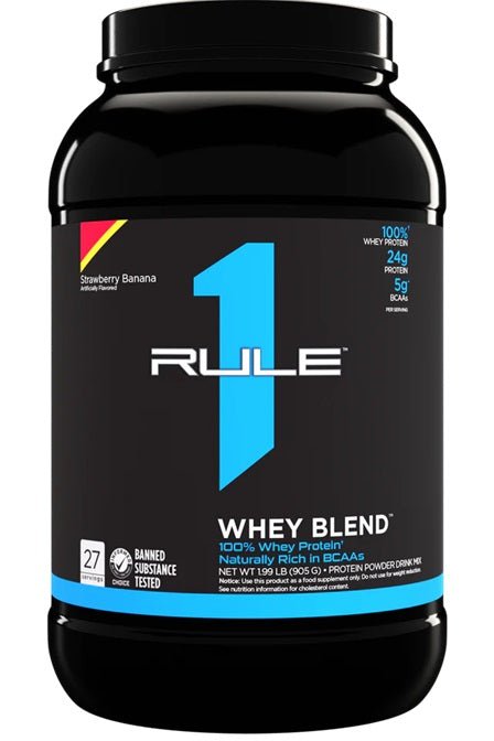 R1 Whey Blend, Strawberry Banana - 905 grams - VitaeSupps