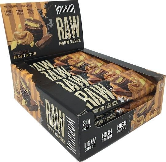 Raw Protein Flapjack, Chocolate Peanut Butter - 12 bars - VitaeSupps