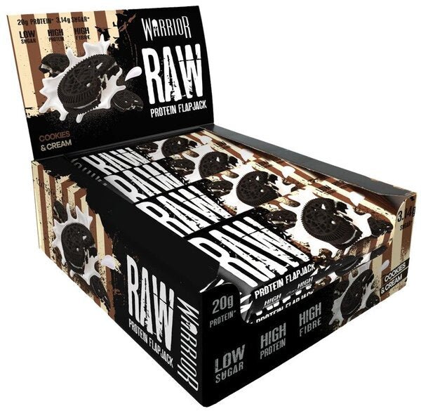 Raw Protein Flapjack, Cookies & Cream - 12 bars - VitaeSupps