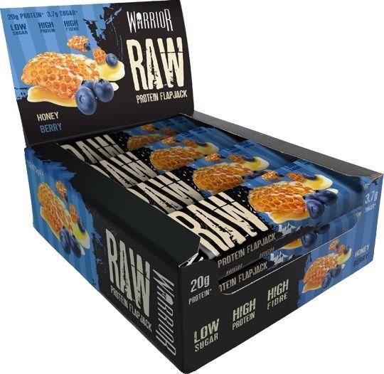 Raw Protein Flapjack, Honey Berry - 12 bars - VitaeSupps