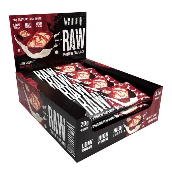 Raw Protein Flapjack, Red Velvet Brownie - 12 bars - VitaeSupps