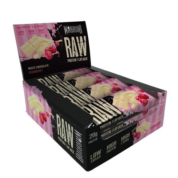 Raw Protein Flapjack, White Chocolate Cranberry - 12 bars - VitaeSupps
