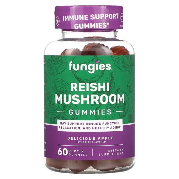 Reishi Mushroom Gummies, Delicious Apple - 60 gummies - VitaeSupps