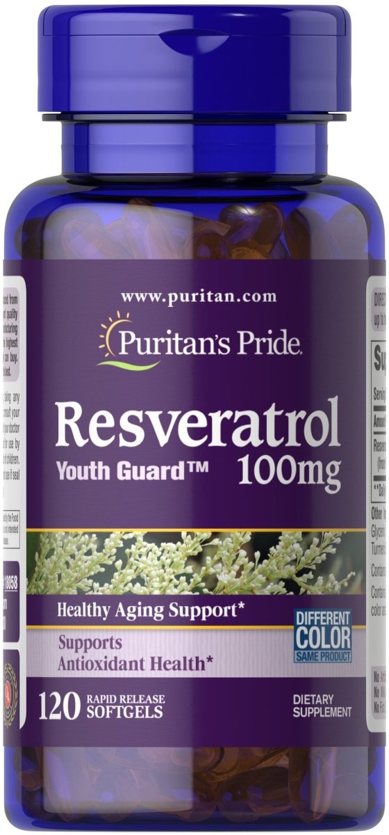 Resveratrol, 100mg - 120 softgels - VitaeSupps