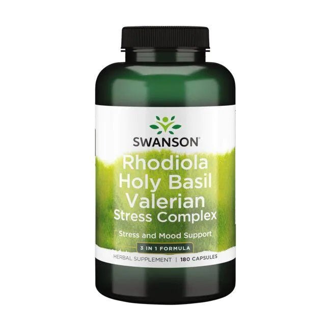 Rhodiola Holy Basil Valerian Stress Complex - 180 caps - VitaeSupps