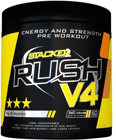 Rush V4, Fruit Punch - 360 grams - VitaeSupps