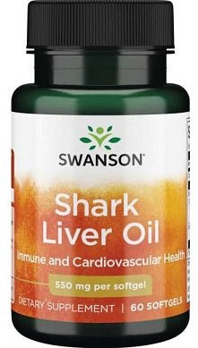 Shark Liver Oil, 550mg - 60 softgels - VitaeSupps