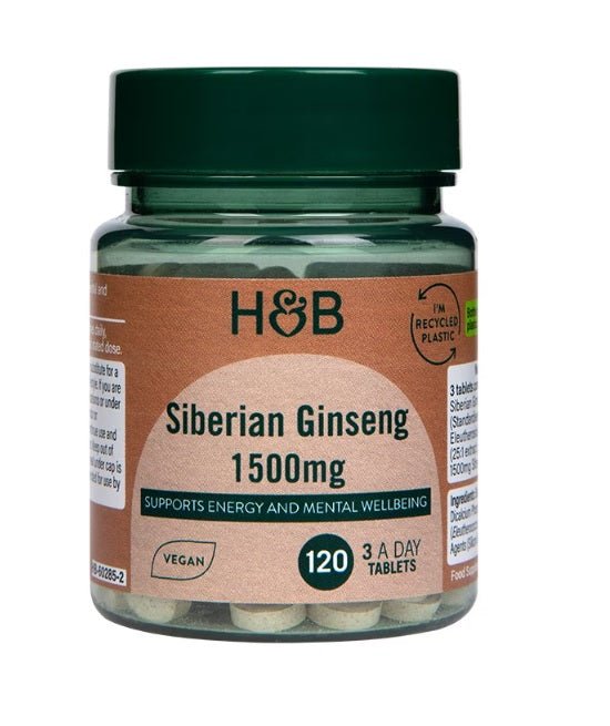 Siberian Ginseng, 1500mg - 120 vegan tablets - VitaeSupps
