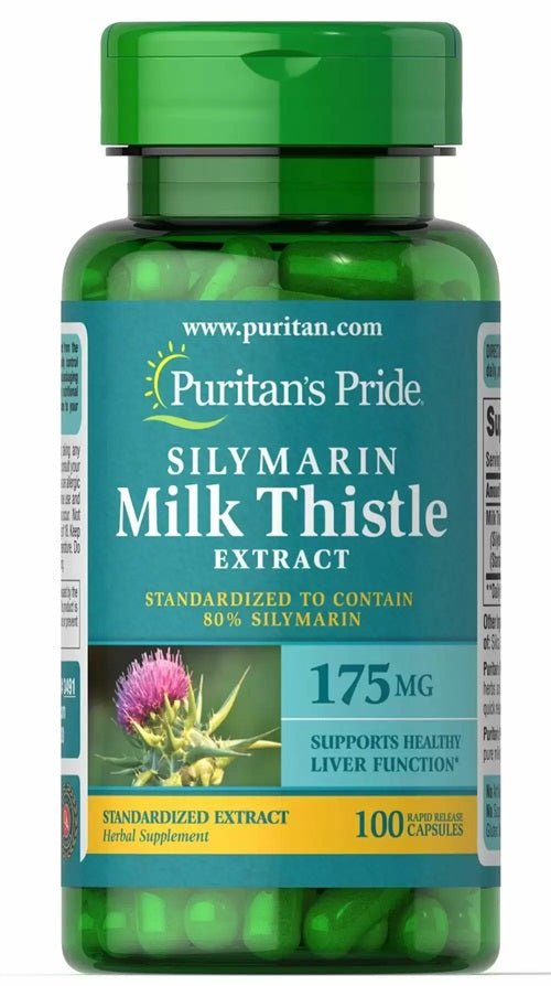 Silymarin Milk Thistle Extract, 175mg - 100 caps - VitaeSupps