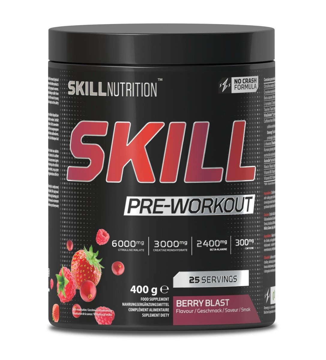 Skill Pre - Workout, Berry Blast - 400 grams - VitaeSupps