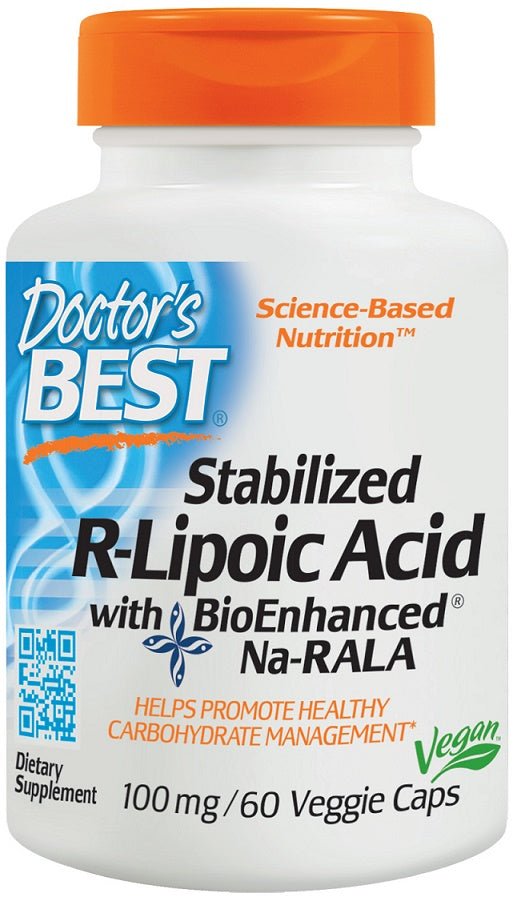 Stabilized R - Lipoic Acid with Na - RALA, 100mg - 60 vcaps - VitaeSupps