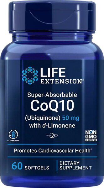 Super - Absorbable CoQ10 (Ubiquinone) with d - Limonene, 100mg - 60 softgels - VitaeSupps
