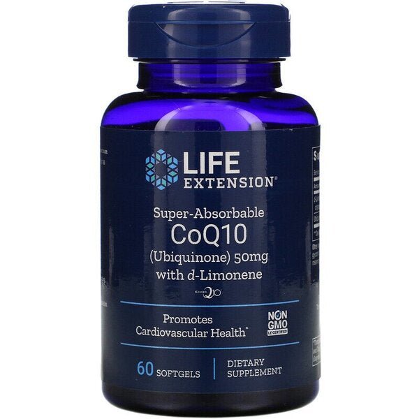 Super Absorbable CoQ10 with d - Limonene, 50 mg - 60 Softgels - VitaeSupps