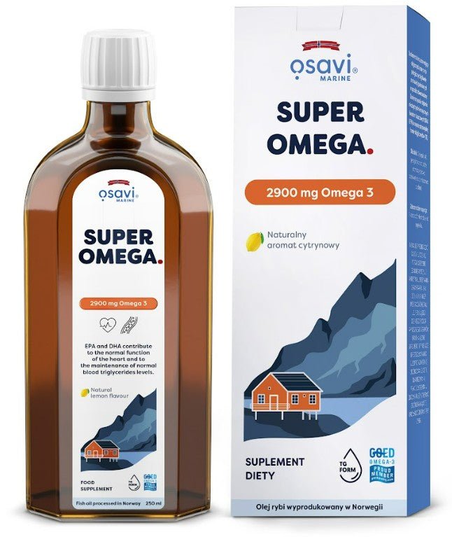Super Omega, 2900mg Omega 3 (Lemon) - 250 ml. - VitaeSupps
