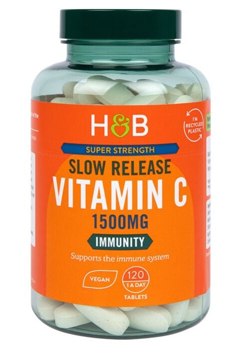 Super Strength Slow Release Vitamin C, 1500mg - 120 vegan tablets - VitaeSupps