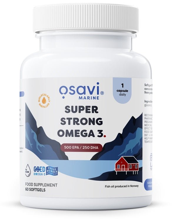 Super Strong Omega 3, 500 EPA / 250 DHA - 60 softgels - VitaeSupps