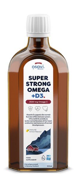 Super Strong Omega + D3, 3500mg Omega 3 (Lemon) - 250 ml. - VitaeSupps
