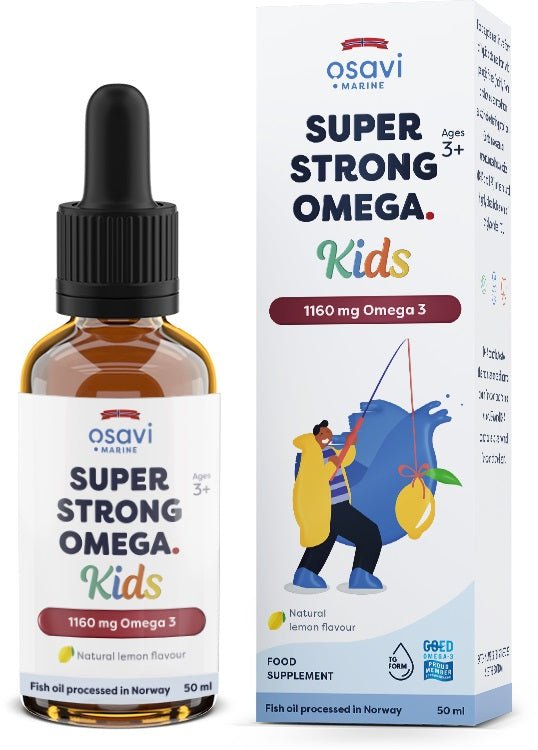 Super Strong Omega Kids, 1160mg Omega 3 (Lemon) - 50 ml. - VitaeSupps