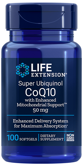 Super Ubiquinol CoQ10 with Enhanced Mitochondrial Support, 50mg - 100 softgels - VitaeSupps