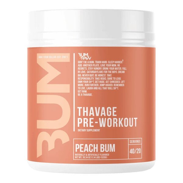 Thavage Pre - Workout, Peach Bum - 520 grams - VitaeSupps