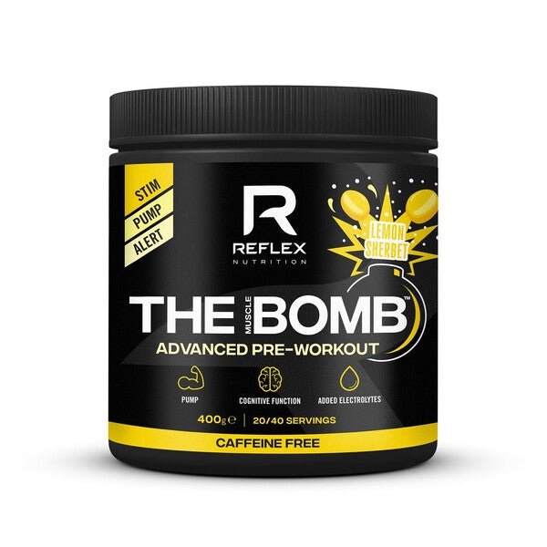 The Muscle Bomb Caffeine Free, Lemon Sherbet - 400 grams - VitaeSupps