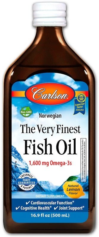 The Very Finest Fish Oil, Natural Lemon - 500 ml. - VitaeSupps