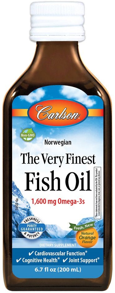 The Very Finest Fish Oil, Natural Orange - 200 ml. - VitaeSupps