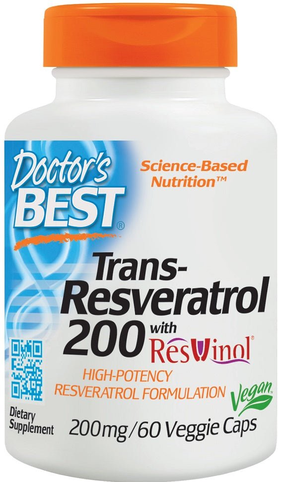 Trans - Resveratrol with ResVinol, 200mg - 60 vcaps - VitaeSupps