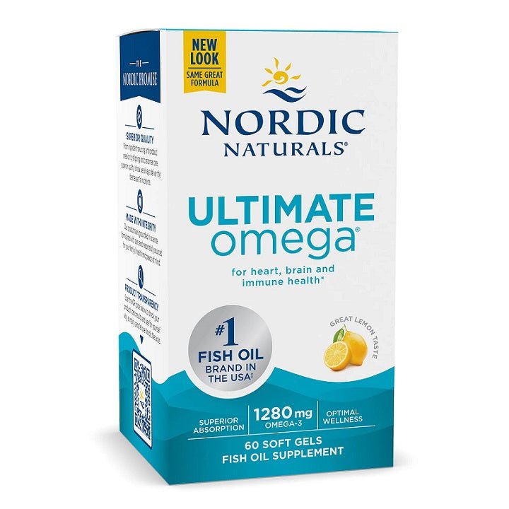 Ultimate Omega, 1280mg Lemon (EAN 768990017902) - 60 softgels - VitaeSupps