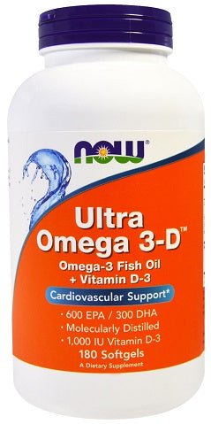 Ultra Omega 3 - D with Vitamin D - 3 - 180 softgels - VitaeSupps