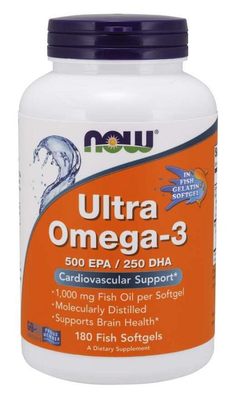Ultra Omega - 3 (In Fish Gelatin Softgels) - 180 fish softgels - VitaeSupps