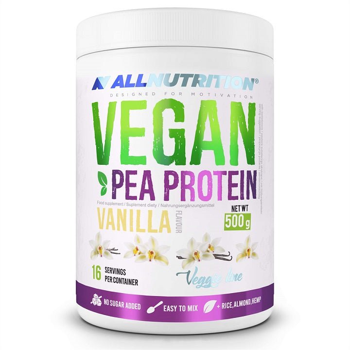 Vegan Pea Protein, Vanilla - 500 grams - VitaeSupps