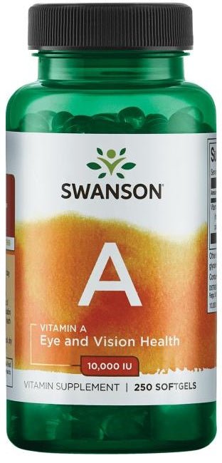 Vitamin A, 10 000 IU - 250 softgels - VitaeSupps
