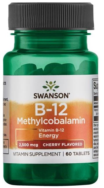Vitamin B - 12 Methylcobalamin, 2500mcg Cherry - 60 tablets - VitaeSupps