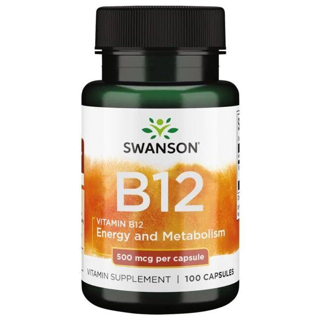 Vitamin B12, 500mcg - 100 caps - VitaeSupps