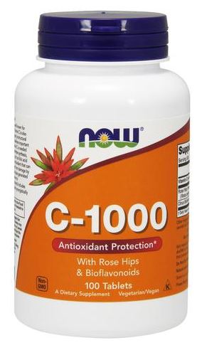 Vitamin C - 1000 with Rose Hips & Bioflavonoids - 100 tablets - VitaeSupps