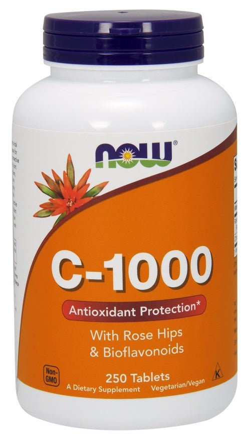 Vitamin C - 1000 with Rose Hips & Bioflavonoids - 250 tablets - VitaeSupps