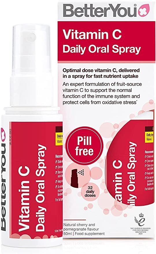 Vitamin C Daily Oral Spray, Natural Cherry and Pomegranate - 50 ml. - VitaeSupps