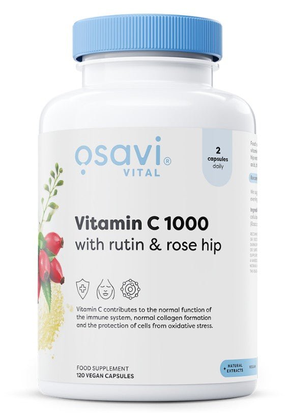 Vitamin C1000 with Rutin & Rose Hip - 120 vegan caps - VitaeSupps