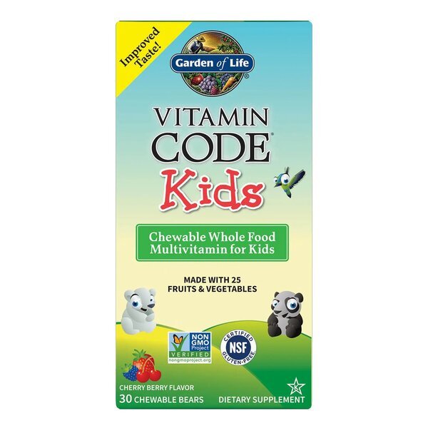 Vitamin Code Kids (Chewable Whole Food Multivitamin For Kids), Cherry Berry - 30 chewable bears - VitaeSupps
