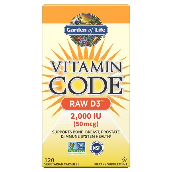 Vitamin Code Raw D3, 2000 IU - 120 vcaps - VitaeSupps