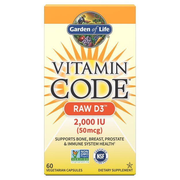 Vitamin Code Raw D3, 2000 IU - 60 vcaps - VitaeSupps