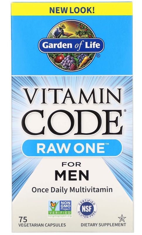Vitamin Code RAW ONE for Men - 75 vcaps - VitaeSupps