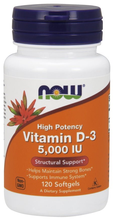 Vitamin D - 3, 5000 IU - 120 softgels - VitaeSupps