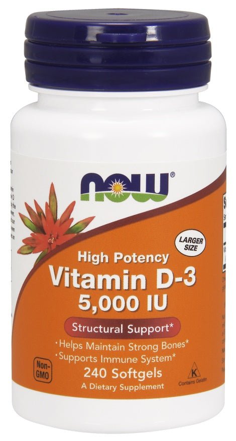 Vitamin D - 3, 5000 IU - 240 softgels - VitaeSupps