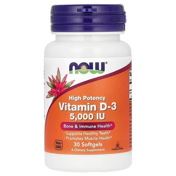 Vitamin D - 3, 5000 IU - 30 softgels - VitaeSupps